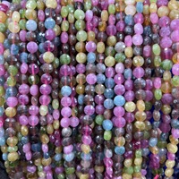 Cuentas de Cristal Natural de 6mm, Facetadas, Planas y Redondas, para Pulseras DIY, Fabricación de Joyería Artesanal, Venta al Por Mayor