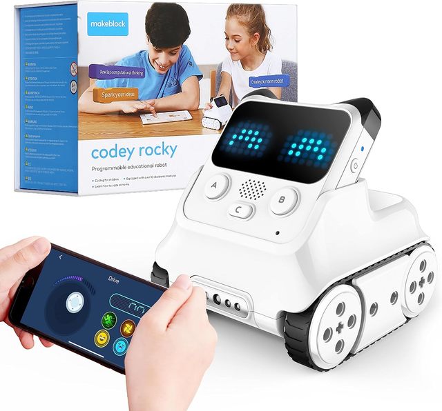 Makeblock Codey Rocky Interactive Emo Robot Coding for Kids 8-12 STEM Toys Support Scratch Python Programming Easy Mounting