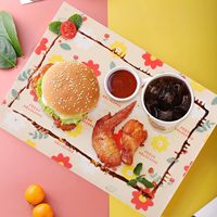 Papier d'emballage pour sandwichs et hamburgers, résistant à la graisse et à l'huile, de qualité alimentaire, avec impression de logo personnalisée