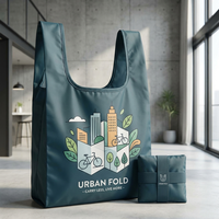 Sac de courses pliable personnalisé imprimé promotionnel, sac fourre-tout en polyester pliable à fleurs pour cadeaux, sac d'épicerie écologique