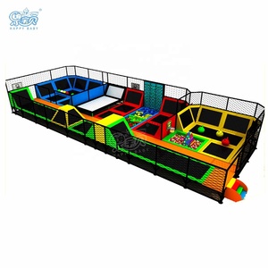 ハッピーベイビー トランポリン工場 商業ショッピングモール 子供 大人 室内遊園地 ジャンプトランポリンパーク - Product Image 1