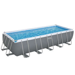 Piscine hors sol portable en PVC, structure grise et bleue, pour enfants et adultes, haute efficacité - Product Image 1