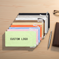 Vente en gros de pochettes pour lunettes de soleil classiques rectangulaires en microfibre douce avec cordon de serrage et logo personnalisé Kaiheng