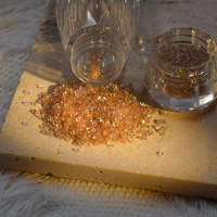 Strass en verre micro-diamants irisés scintillants de 1,2 mm, faits à la main, à dos pointu, en bouteille 3D, 2880 pièces, écologiques, vente chaude