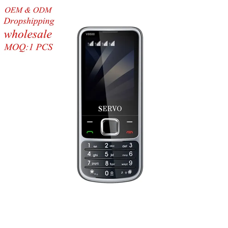 SERVO V9500 Mobile Phone 2.4 inch Quad SIM Power Bank Function and Radio Small Mini Pocket Mobile Phone