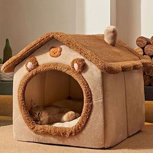 Pet House Luxury Modern Washable Detachable Small <b>Dog</b> House Foldable Animal Pattern Pet <b>Bed</b> for Indoor/Outdoor Use All Seasons - Product Image 4
