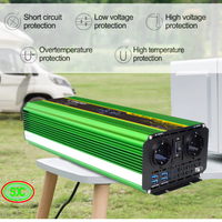Convertisseur DC-AC haute puissance 6000W 24V avec écran LCD intelligent, stabilisateur de tension pour travaux de construction en extérieur et camping