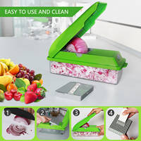 Mandoline professionnelle pour hacher les légumes, trancheuse et coupe-légumes rapide avec protection de sécurité, gadget de cuisine manuel