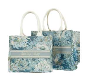 Custom <b>Canvas</b> <b>Tote</b> Bag Reusable Eco Friendly Shopping Shoulder Bag with Long Handles for Grocery Retail and Promotion - Product Image 1