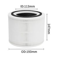 Levoit Core 300-RF/300/Core 300S Purificateur d'air Élément filtrant à charbon actif Élément filtrant en plastique moulé par injection