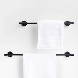 Toallero Doble de Pared Negro Mate Moderno, Toallero de Metal Minimalista para Baño, Soporte Doble para Toallas para Hogar, Hotel y Spa - Product Image 5