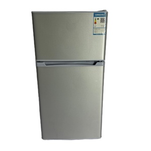 Réfrigérateur domestique à double porte avec congélateur supérieur, 100-149L, en acier inoxydable, à froid direct, dégivrage manuel - Product Image 2