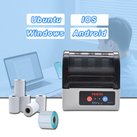 Printer Label Thermal Mini Portabel 80mm dengan Pemotong Otomatis Printer Bluetooth Nirkabel dengan Baterai Isi Ulang