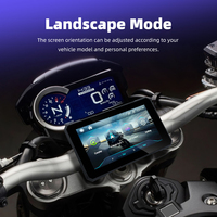 Navegador GPS de 5 Pulgadas para Motocicleta y Automóvil, CarPlay Inalámbrico, Android Auto, Pantalla con Función de Espejo, Navegación Portátil con CarPlay