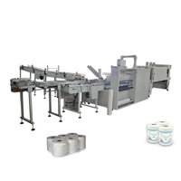 Machine d'emballage automatique sous film rétractable POF PE pour le traitement des rouleaux géants de serviettes de cuisine