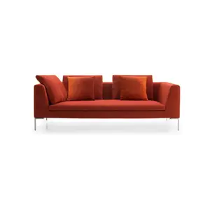 Perlengkapan sofa ruang tamu, Nordic, kantor, mewah, desain modern, sudut 3 tempat duduk, kombinasi, sofa, Ruang Tamu