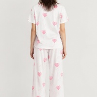 Pyjamas en modal personnalisés en usine, pyjama écologique pour femme, vêtements de nuit durables, ensembles de pyjamas pour femmes, vêtements de nuit pour la Saint-Valentin