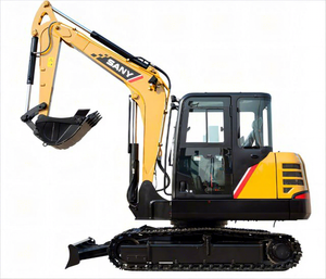 Mini-excavatrice sur chenilles hydraulique SANY SY55C d'occasion, moteur Isuzu, meilleur prix, bon état, vente à Shanghai - Product Image 1