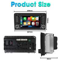 Lecteur vidéo de voiture 7 pouces pour Audi A3 2003-2012 avec Car-play, Android Auto, navigation GPS, WiFi+4G, BT, FM, autoradio