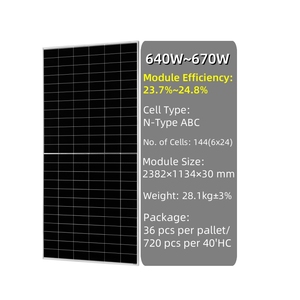 Venta al por Mayor de Paneles Solares Monofaciales de Media Celda AIKO Tipo N de 640W-670W, Módulos Fotovoltaicos de Alta Eficiencia - Product Image 1