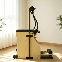 Chaise de Pilates en bois d'érable avec poignées en PU et ressorts pour fitness, yoga, musculation et équipement de réformateur