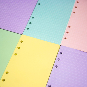 Pages de recharge en papier couleur à 6 trous pour classeur A5/A6, format <span class=keywords><strong>macaron</strong></span>, avec 6 anneaux – Offre spéciale - Product Image 3