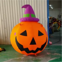 Modelo Inflable de Calabaza para Decoración de Eventos de Halloween, Globos Inflables Grandes con Forma de Calabaza