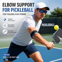 Sangle de coude réglable personnalisée pour le pickleball, le tennis, le golf, la gym, les sports, attelle de soutien du coude avec logo personnalisé
