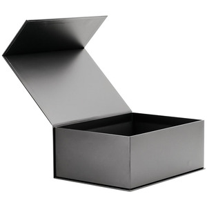 Boîte cadeau magnétique noire personnalisée pour sérum de soin de la peau pour hommes, crème capillaire à la cire de haute qualité, emballage de parfum avec doublure en éponge pour le visage - Product Image 2