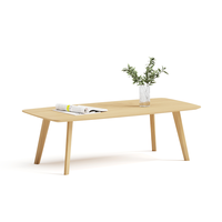 Table basse minimaliste moderne en bois massif pour les petits espaces pour la maison ou l'appartement Petit design carré
