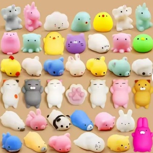 Jouets anti-stress pour enfants, mini animaux mignons kawaii en TPR, en caoutchouc mochi à remontée lente, en silicone, jouets sensoriels à presser - Product Image 2