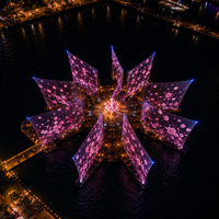 Écran LED mural publicitaire flexible transparent RGB pleine couleur étanche personnalisé XQD-2020-1 pour ascenseur