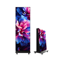 Layar Display Poster LED lipat Indoor ultratipis iklan komersial kualitas tinggi pemasangan mudah harga grosir