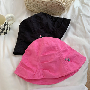 Sombrero tipo pescador para mujer, de lona de algodón rosa, protección solar, primavera y verano, sombrero de pescador, circunferencia de cabeza grande - Product Image 4