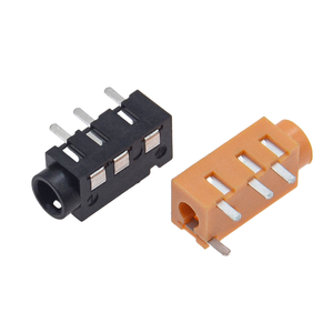 PJ-320A ช่องเสียบแจ็คเสียงสเตอริโอขนาด 3.5 มม., ขั้วต่อแบบ 4 พินแนวตั้งแบบ Thru-Hole Mount, ขั้วต่อตัวเมีย (สีเขียว, สีเหลือง, สีชมพู, สีดำ) - Product Image 2