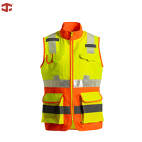 Gilet de travail haute visibilité JIADE WorkPro pour femmes, réfléchissant, respirant, bicolore, en polyester, grandes tailles, idéal pour l'été