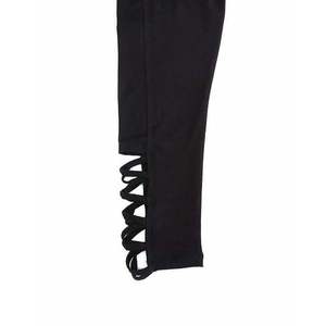 Leggings Capri a vita alta da donna in Lattice di bambù con orlo a vita alta per Fitness Yoga collant di XS-XXL dimensioni traspiranti in Spandex/Nylon - Product Image 2