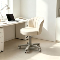 Chaise de bureau pivotante ergonomique moderne 360° °   Chaise de bureau pivotante légère pour la maison, le bureau, la salle d'étude et la réception