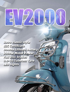 Scooter Ev2000 de Fábrica OEM, Motocicleta Todoterreno con Motor de 2000W, Autonomía de 90 km, Homologación EEC y COC - Product Image 5