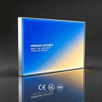 Boîte lumineuse en tissu tendu SEG avec cadre en aluminium rectangulaire personnalisé en usine, impression UV, film souple rétroéclairé, panneau publicitaire intérieur