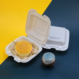 Wadah kemasan makanan plastik sekali pakai berkualitas tinggi kotak makan siang mudah terurai sesuai pesanan kotak <span class=keywords><strong>burger</strong></span> - Product Image 2