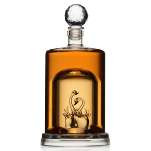 Chai Rượu Thủy Tinh Thủ Công Hình Dạng Tùy Chỉnh Bình Rượu Thủy Tinh Cho Rượu Whisky Rượu Mạnh - Product Image 4