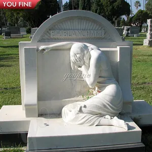 Cemetery Angel Statues Headstone