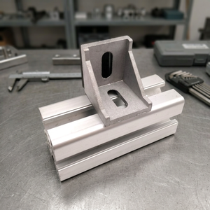 Support d'angle plat et lisse pour profilés en aluminium moulé sous pression 4040, support d'angle en aluminium 4040, profilé en aluminium moulé sous pression - Product Image 2