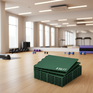 Baldosas de Suelo para Danza Dryland Puzzle, 8 Piezas, 12.4 x 12.4, Enclavables, de PP Verde, para Deportes Múltiples - Product Image 2