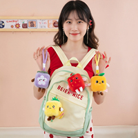 Lot de Peluches Kawaii en Forme de Fruits, Porte-clés Créatifs, Pendentifs en Peluche aux Motifs de Fruits Assortis, Accessoires Quotidiens pour Sacs pour Filles