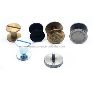 Rivets à capuchon simple et double en laiton, <span class=keywords><strong>bronze</strong></span>, doré, argenté ou noir pour sacs à main - Product Image 2