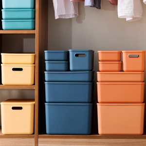 Hiện Đại Đầy Màu Sắc Lưu Trữ Thùng Stackable Máy Tính Để Bàn Hộp <span class=keywords><strong>Cubby</strong></span> Container Nắp Xử Lý <span class=keywords><strong>PP</strong></span> Chất Liệu Công Suất - Product Image 4