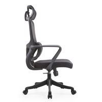 Chaise de bureau ergonomique contemporaine en maille, dossier haut, soutien lombaire réglable avec appui-tête, chaise de travail pour hôpital