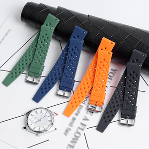 Bracelets de montre en caoutchouc silicone à faible MOQ d'usine, 18mm 20mm 22mm, étanches, pour montres de sport - Product Image 6